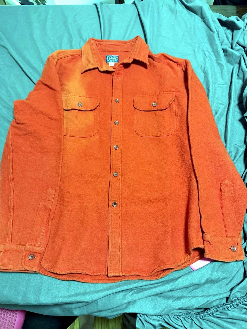 J. Crew Orange Button-Up Shirt Jacket